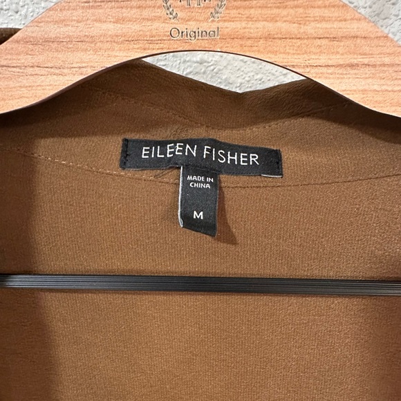 Eileen Fisher Silk Crepe De Chine Blouse - Picture 2 of 7